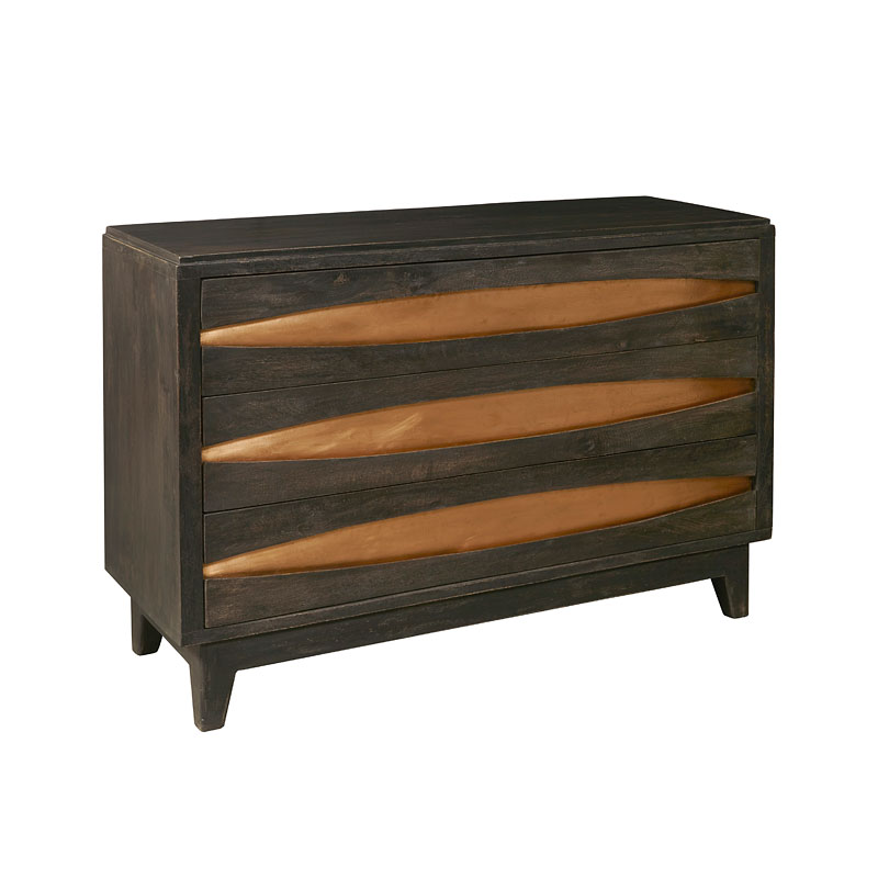 Modern Copper 3-Drawer Chest - Stylish Storage Solution for Bedroom, Living Room & Office Organization