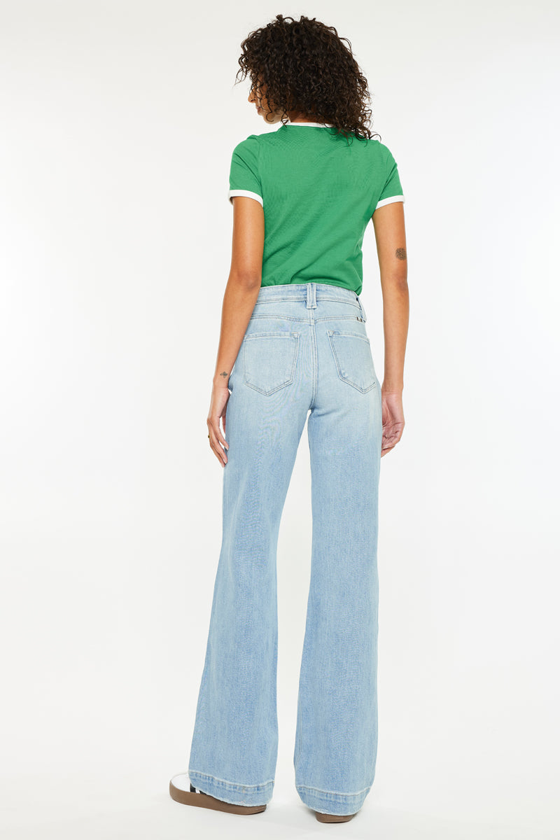 Juliany High Rise Holly Flare Jeans for Women - Stretchy Denim Pants with Bootcut Fit | Perfect for Casual Wear, Office & Night Out