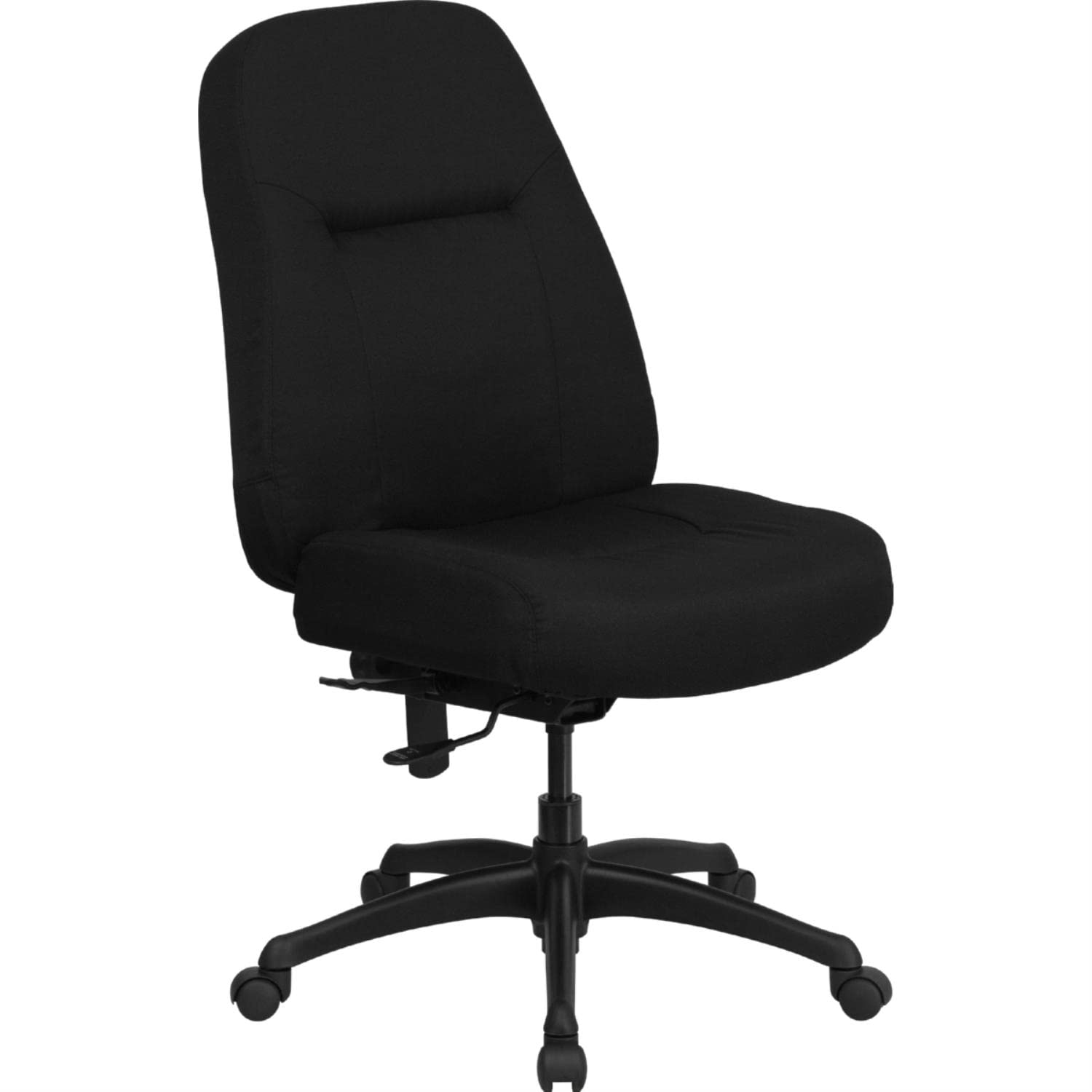 Flash Furniture HERCULES Series 400 lb. Capacity High Back Big & Tall Black Fabric Executive Swivel Ergonomic Office Chair - Perfect for Home Office, Gaming & Professional Workspaces
