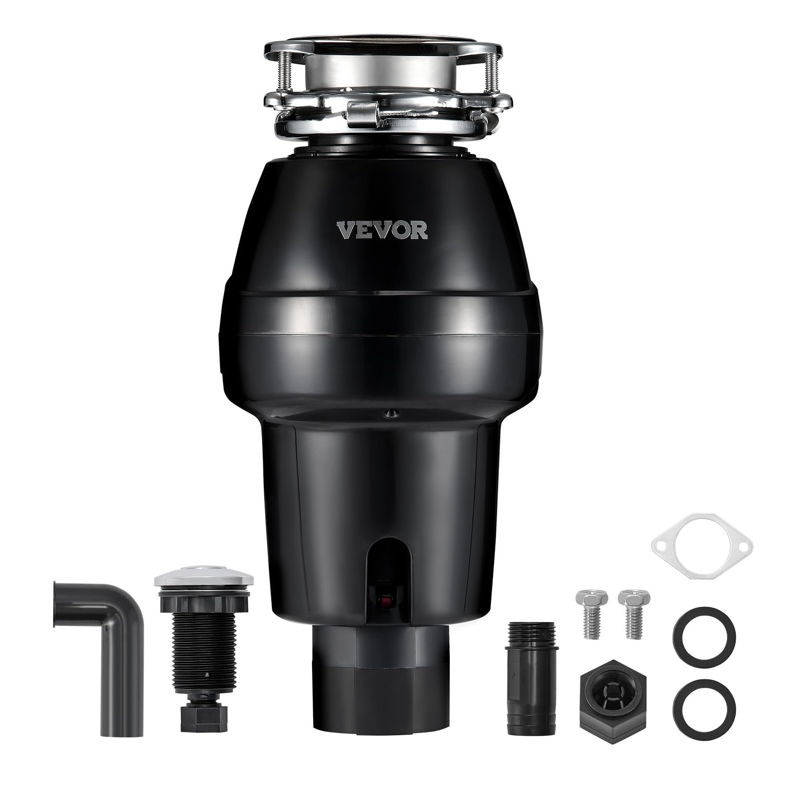 VEVOR 3/4 HP Continuous Feed Garbage Disposal - 3260 RPM Food Waste Disposer with Sound Reduction, 3-Bolt Mount & Splash Guard - Powerful Kitchen Sink Grinder for Everyday Food Scraps & Leftovers (Ideal for Homes, Restaurants & RVs)
