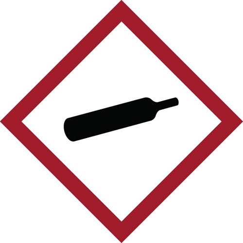 Brady 118833 GHS Gas Pressure Labels (20 Cards, 39 Labels) for Hazardous Chemical Safety