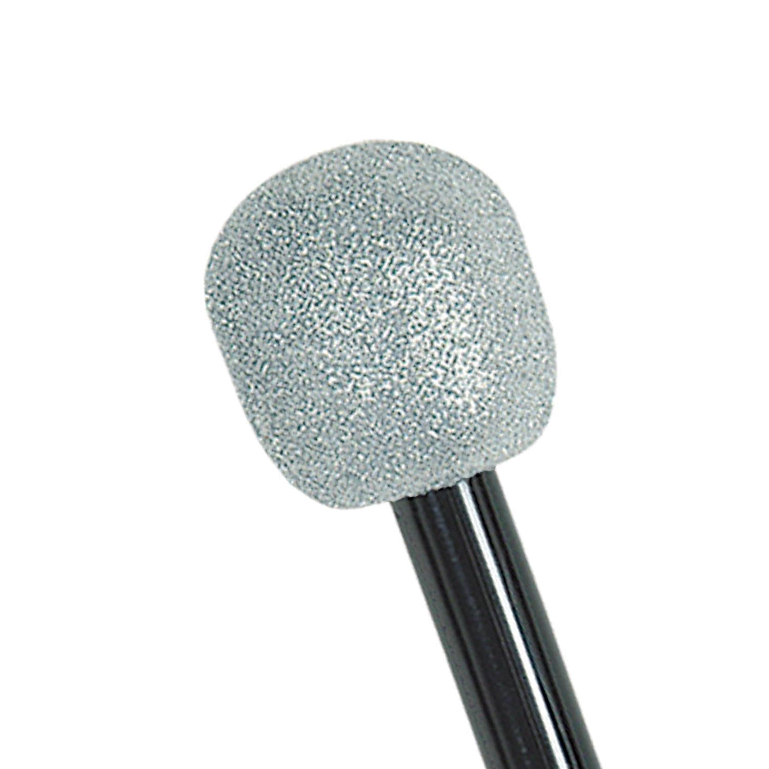 12 Pack Beistle Glittered Microphone - Silver & Black Party Supplies for Karaoke, Birthday, Stage Performances & Themed Events