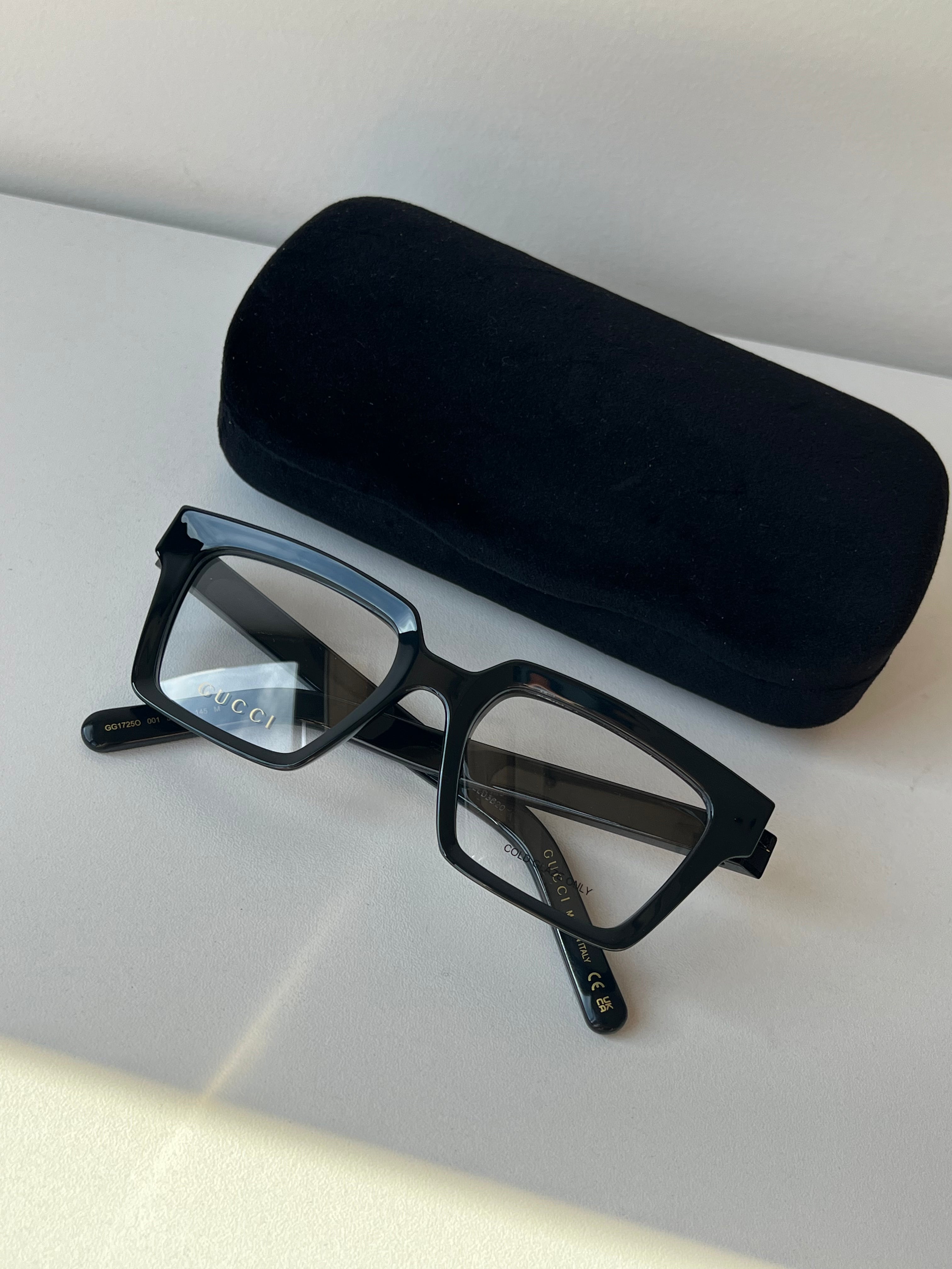 Gucci GG1725O Black Square Sunglasses for Women & Men - Stylish UV Protection Eyewear for Outdoor, Driving & Fashion