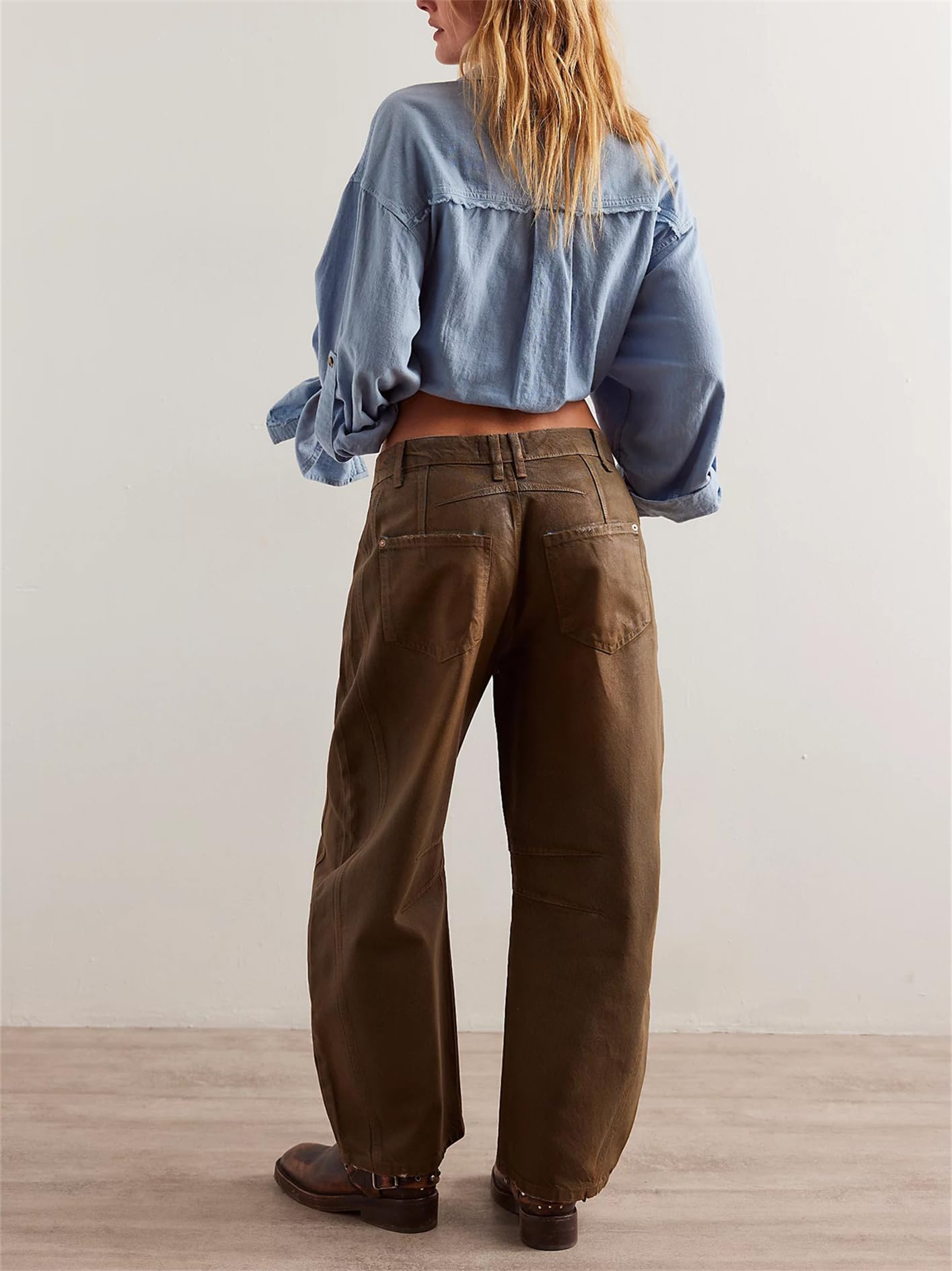 Raruxxin Women's Y2K Low Rise Baggy Jeans - Straight Wide Leg Boyfriend Denim Pants with Pockets | 2024 Vintage Blokette Streetwear | Perfect for Casual Outfits, Street Style & Retro Fashion
