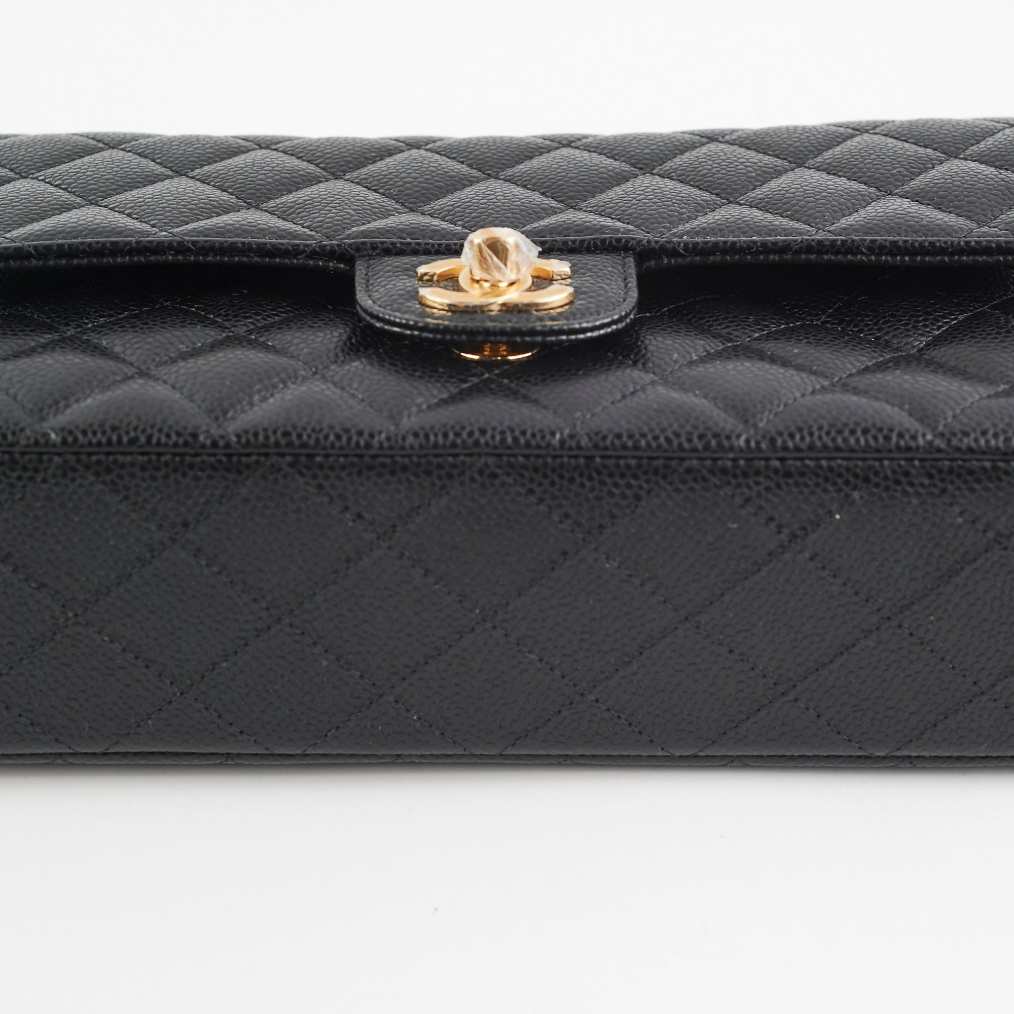 Chanel Medium/Large Double Classic Flap Bag in Black Caviar Leather 2023 - Luxury Handbag for Women, Perfect for Work, Evening Events & Special Occasions