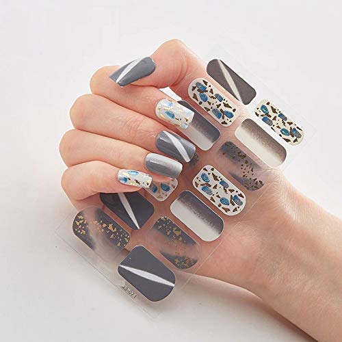 14-Piece Glitter Gradient Color Nail Stickers - Full Cover Nail Wraps, Self-Adhesive DIY Nail Art Decals for Manicure & Pedicure - Perfect for Parties, Weddings, and Special Occasions (DQ3-071)