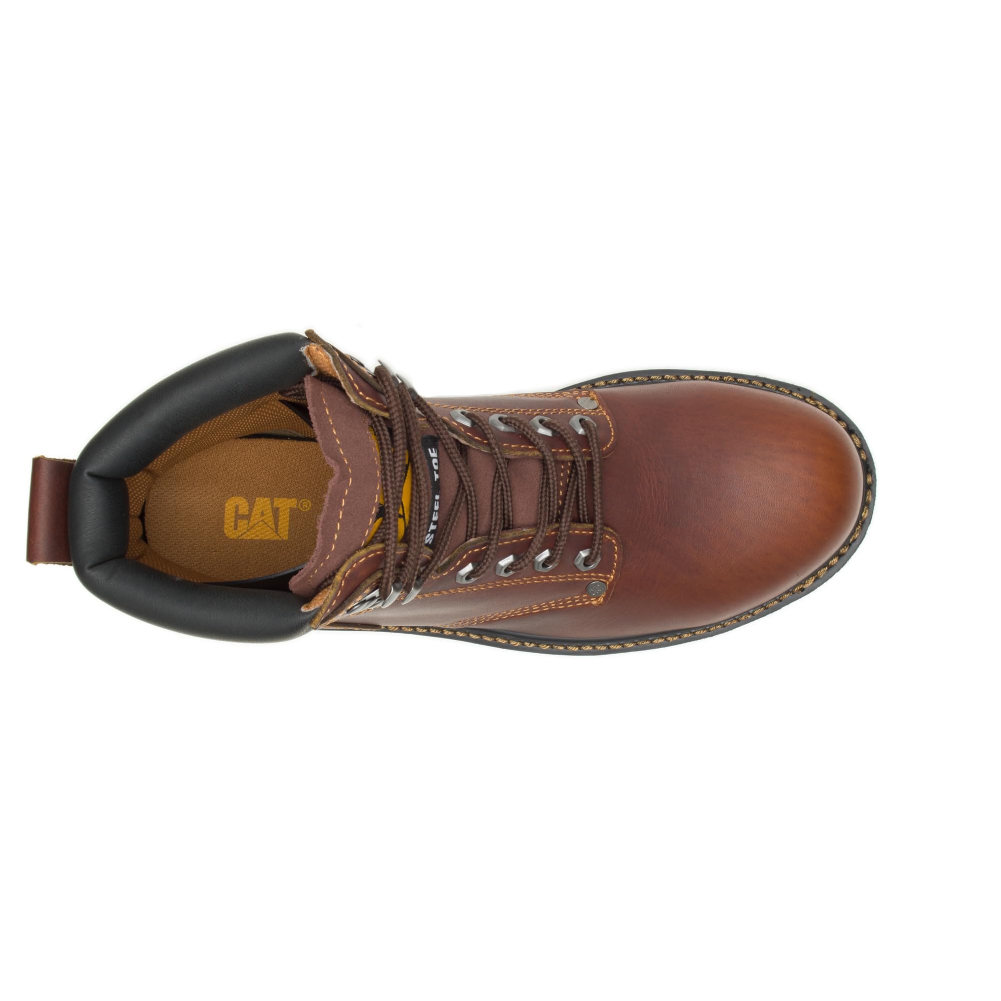 Cat Footwear Men's Second Shift Steel Toe Work Boot - Durable Safety Shoes for Construction, Warehouse & Outdoor Work | Slip Resistant & Comfortable Design