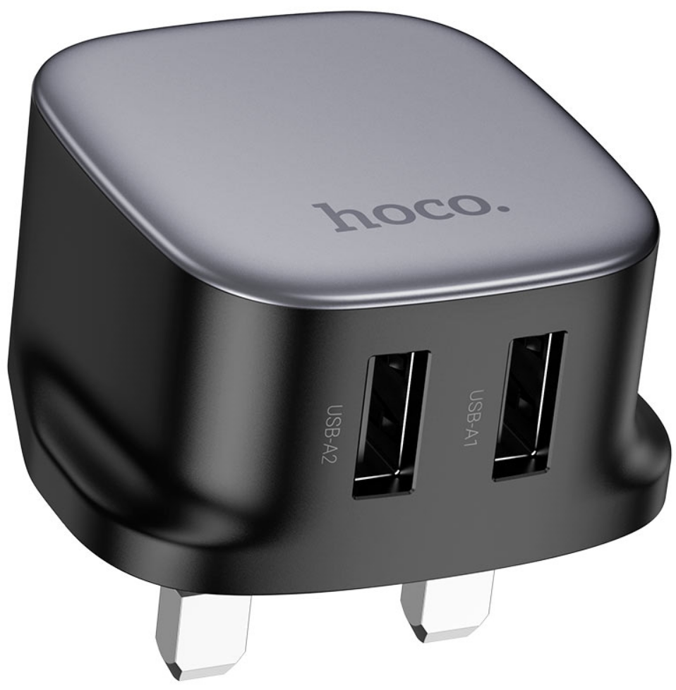 Dual Port USB A 2.1A Fast Charger with 3-Pin Plug - Perfect for Travel & Home Use in Ireland