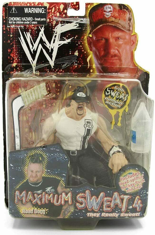 1999 WWF Jakks Pacific Maximum Sweat Series 4 Road Dogg Action Figure - Rare Collectible Wrestling Toy for Fans & Display - Perfect for WWE Memorabilia Collections & Nostalgic Gift Giving