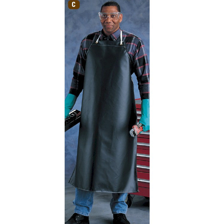 Ansell 56-512 Black Neoprene Chemical Resistant Apron - 35