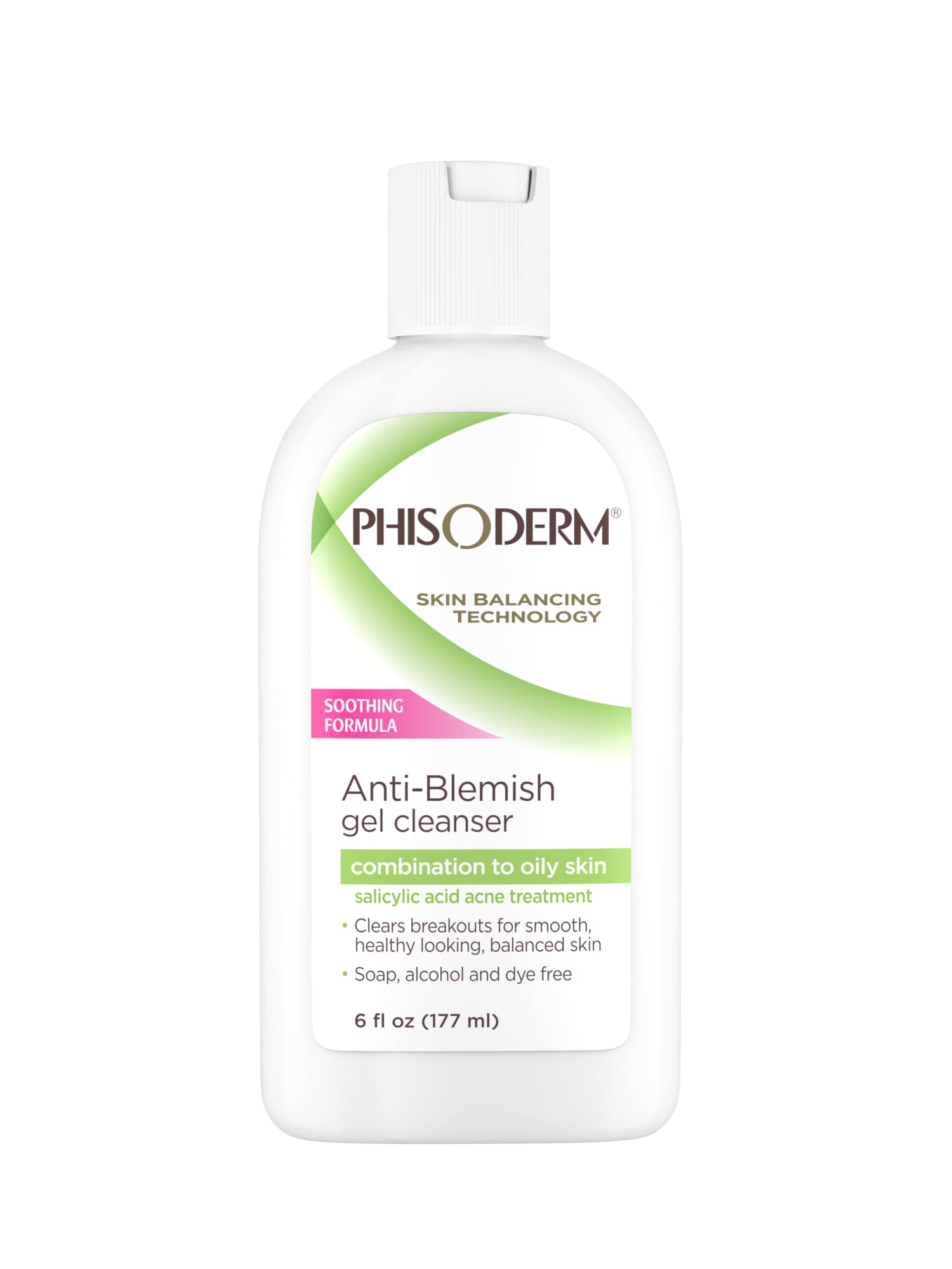 pHisoderm Anti-Blemish Gel Cleanser for Oily, Combination & Acne-Prone Skin - 6 fl oz (Pack of 4) - Deep Cleansing Face Wash for Breakouts, Blackheads & Shine Control - Perfect for Daily Skincare Routine & Travel