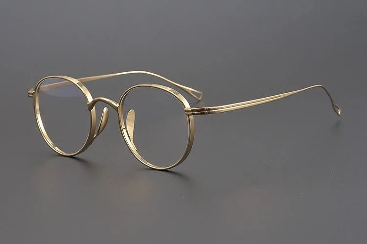 Aimee Unisex Full Rim Round Oval Titanium Eyeglasses 112113 - Lightweight & Durable Eyewear for Men & Women - Perfect for Reading, Work, and Everyday Use