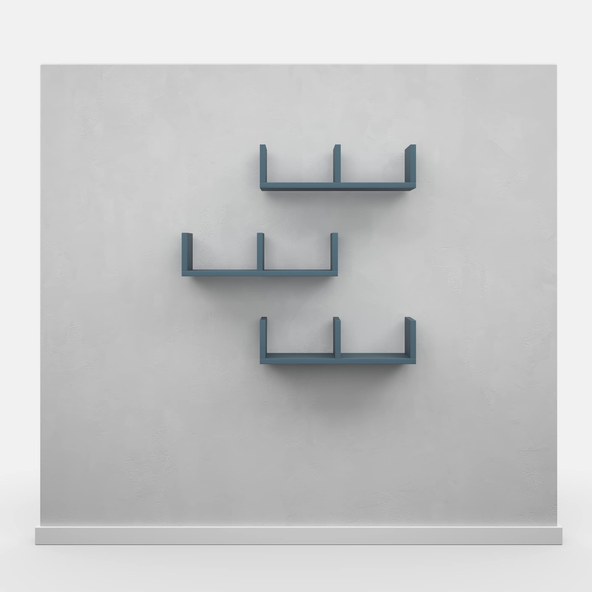 Modern Blue Wall Shelf - 6.3x19.69x7.87