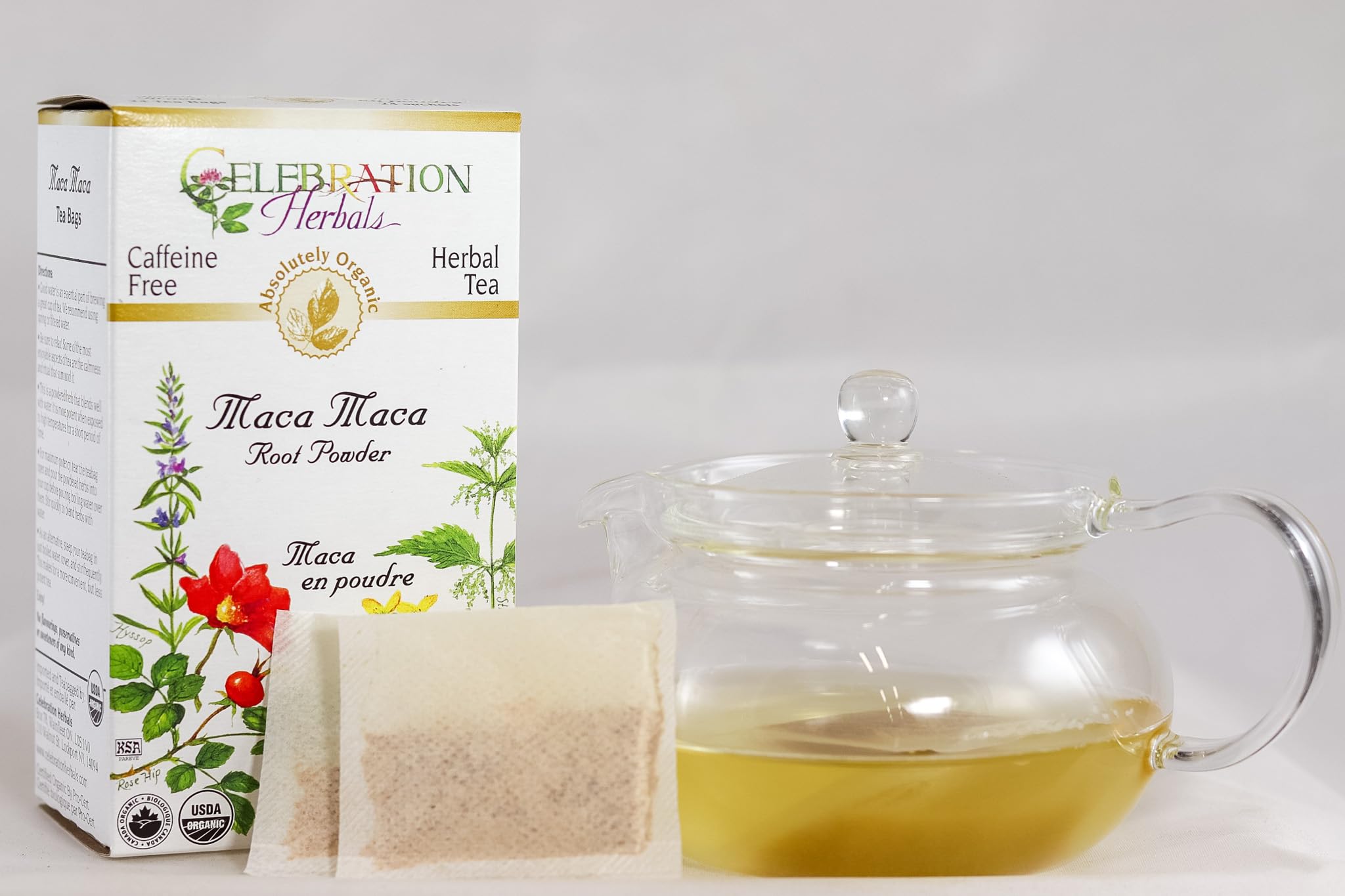Organic Maca Root Powder by CELEBRATION HERBALS - 24 Tea Bags (0.02 lb) | Natural Energy Boost, Hormone Balance & Stress Relief | Perfect for Smoothies, Teas & Wellness Drinks