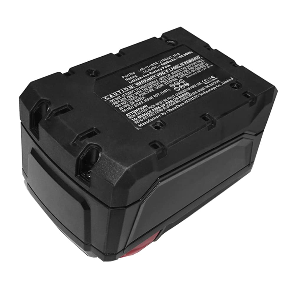 Synergy Digital 18V 6000mAh Li-ion Replacement Battery for Milwaukee 2702-22CT Power Tools - High Capacity Compatible Battery for Drills, Saws & Power Tools | Perfect for DIY Projects & Professional Construction Work