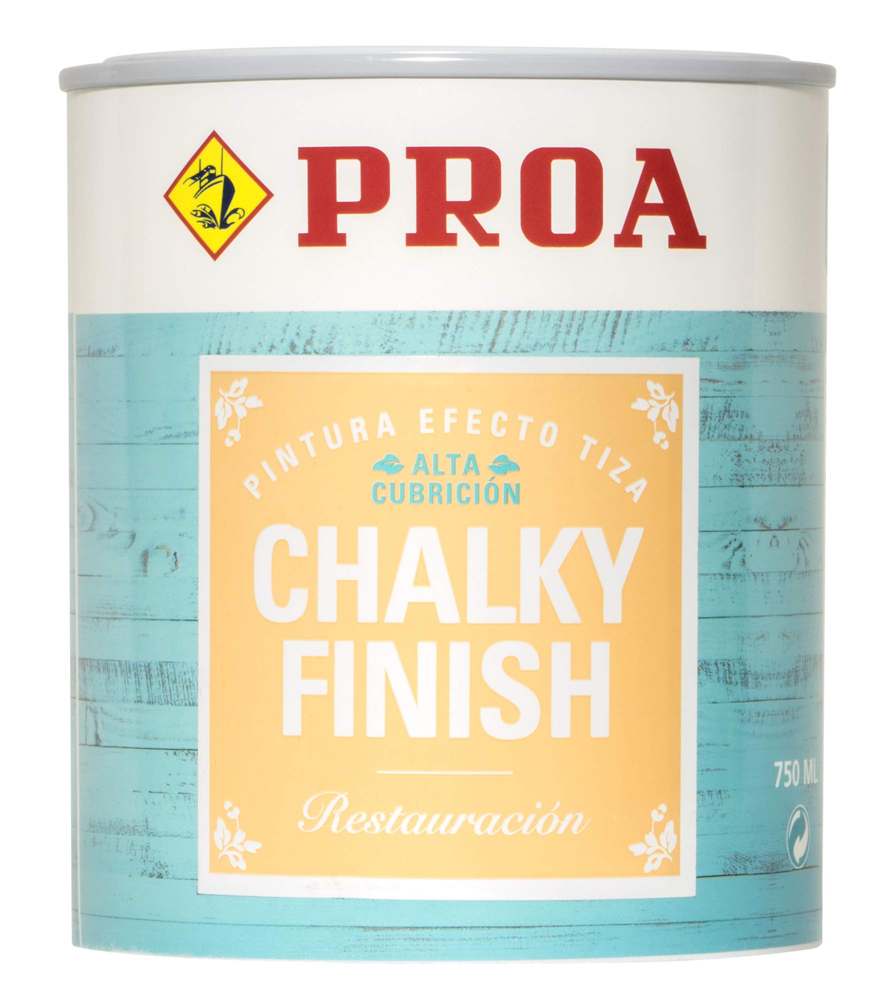 PROA Ultra Matte Chalky Finish Paint - Blanco Chalk Color, 750ML for DIY Home Decor, Furniture Makeover & Craft Projects