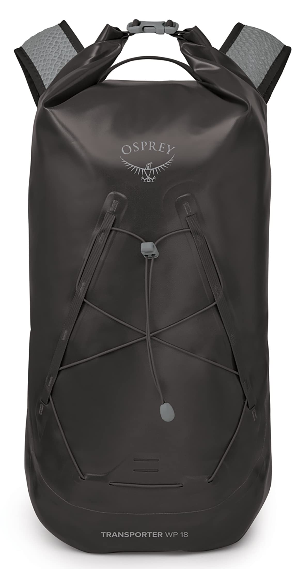 Osprey Transporter 18L Roll Top Waterproof Laptop Backpack for Men & Women - Durable Travel & Commute Daypack - Perfect for Work, School, Hiking & Outdoor Adventures (Black)