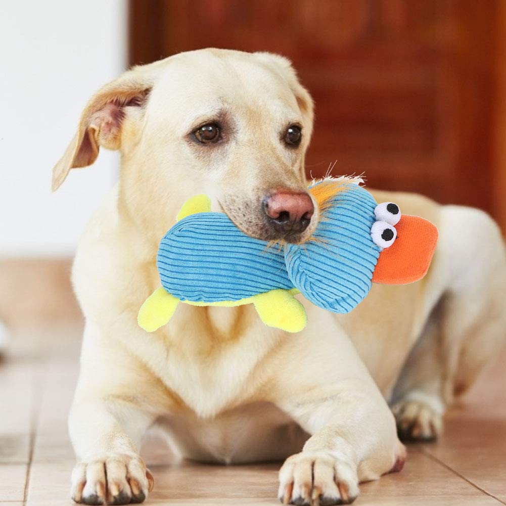 Zerodis 2 Pack Squeaky Dog Toys - Durable Chew Toys with Squeakers, Soft Plush Duck & Monkey Puppy Toys for Teething, Small, Medium & Large Dogs - Perfect for Playtime, Training & Anxiety Relief