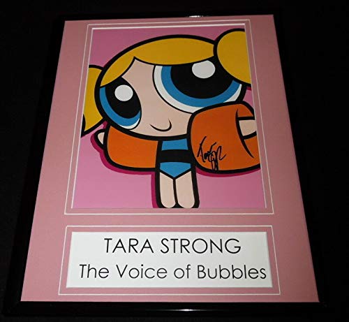 Tara Strong Autographed Framed 11x14 Photo - Powerpuff Girls Bubbles Collectible - Perfect for Fan Rooms, Comic Con Displays & Animation Memorabilia Collections