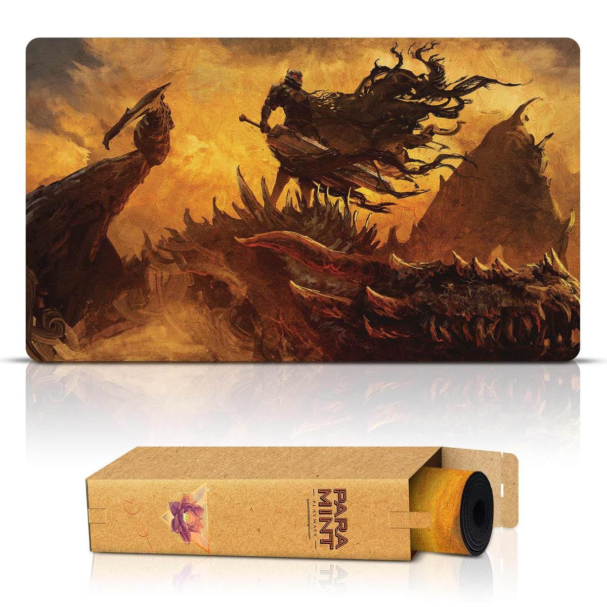 Anato Finnstark Dragon Slayer Stitched MTG Playmat - Berserk Anime Inspired Magic The Gathering Playmat for MTG, YuGiOh & TCG Games - Premium Original Art Gaming Accessory - Perfect for Card Game Tournaments & Casual Play