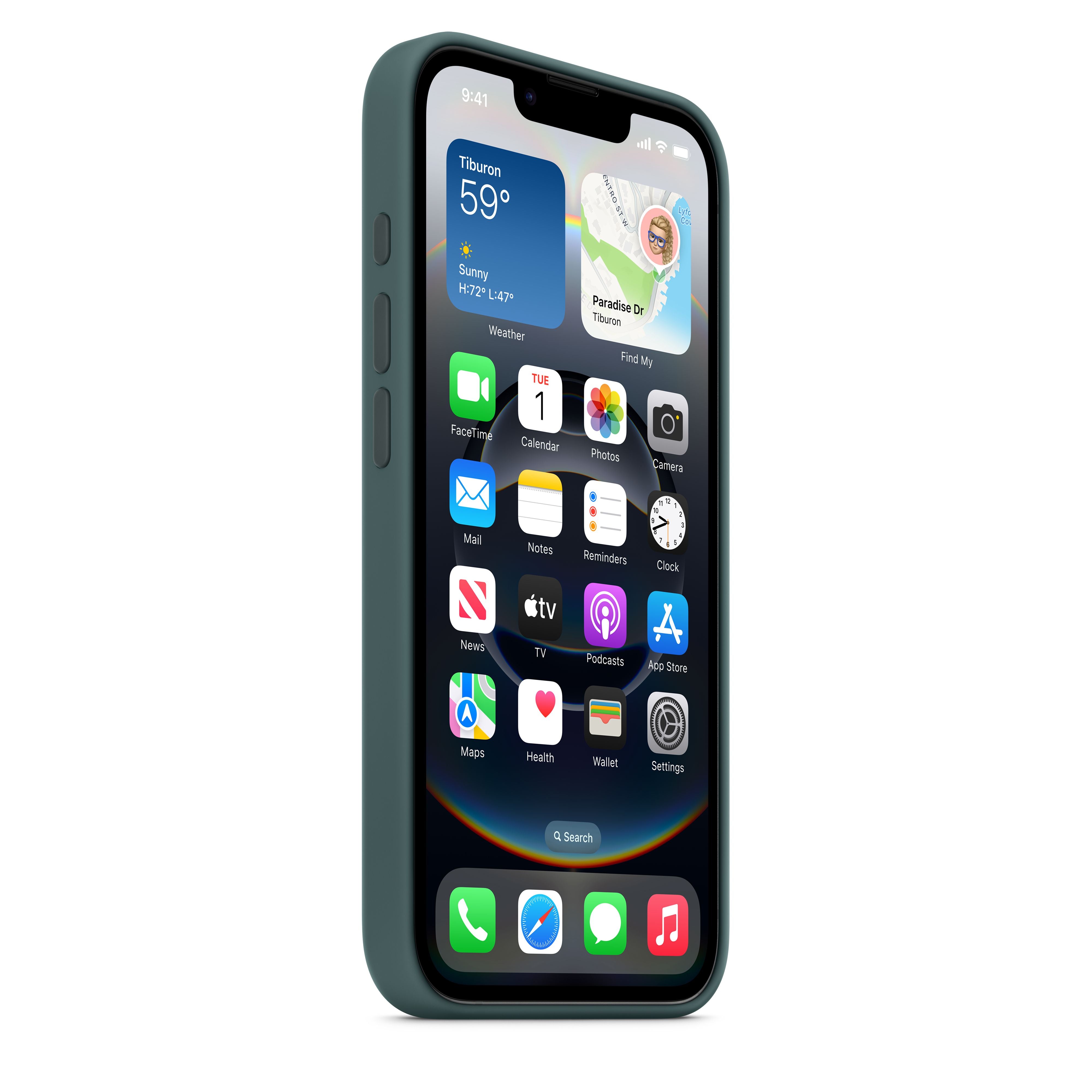 Premium Silicone Case for iPhone 16e - Lake Green | Slim Protective Cover with Soft-Touch Finish | Perfect for Everyday Use, Work & Travel