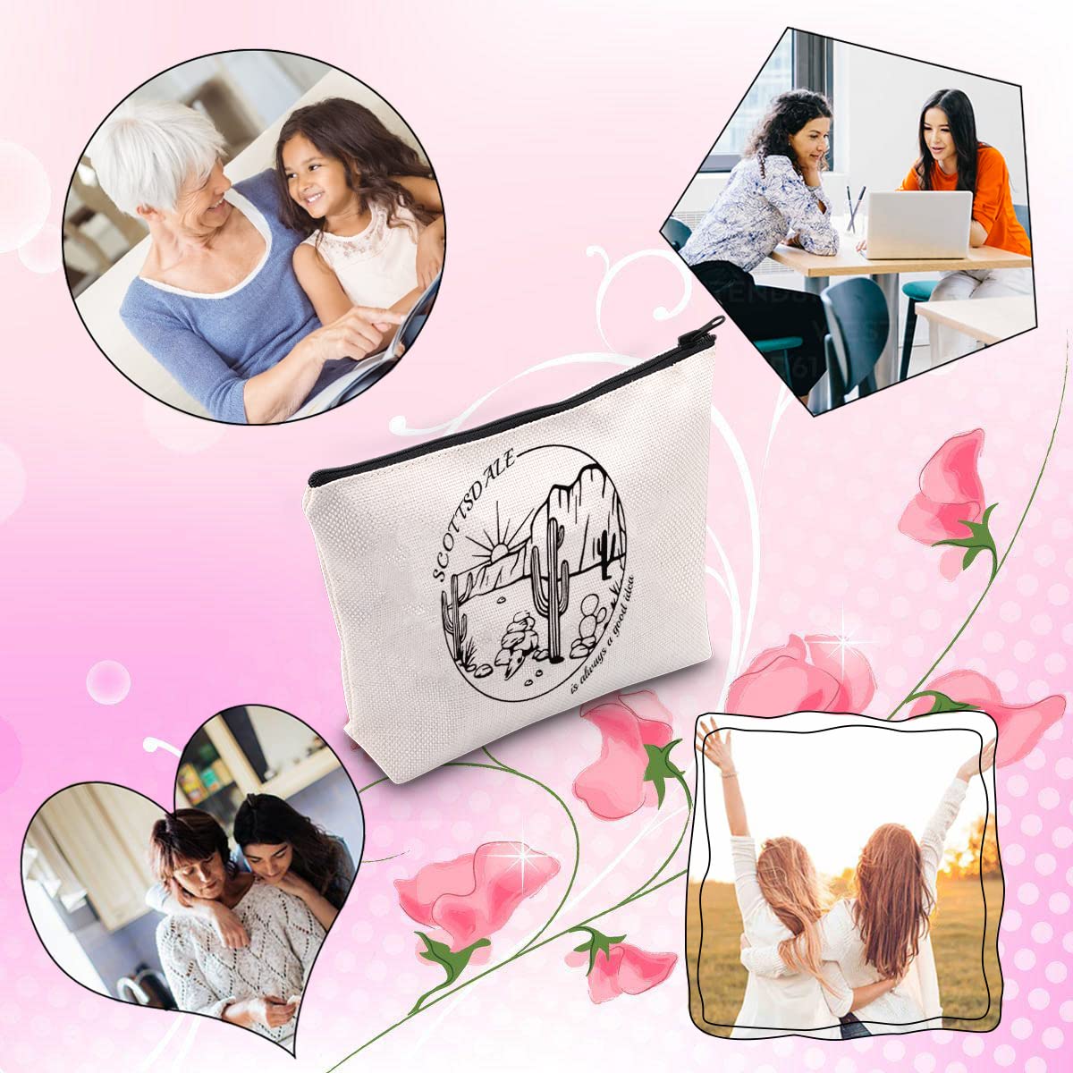 TSOTMO Scottsdale Bachelorette Party Favors - Matching Makeup Bags for Girls Trips | Perfect for Bachelorette Parties, Bridal Showers & Girls Getaways in Scottsdale