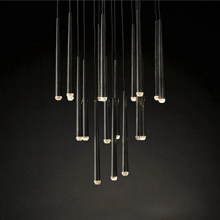 Modern Crystal Chandelier for High Ceiling Living Room, Dining Room & Entryway - Elegant Lighting Fixture for Luxury Home Decor & Wedding Venues