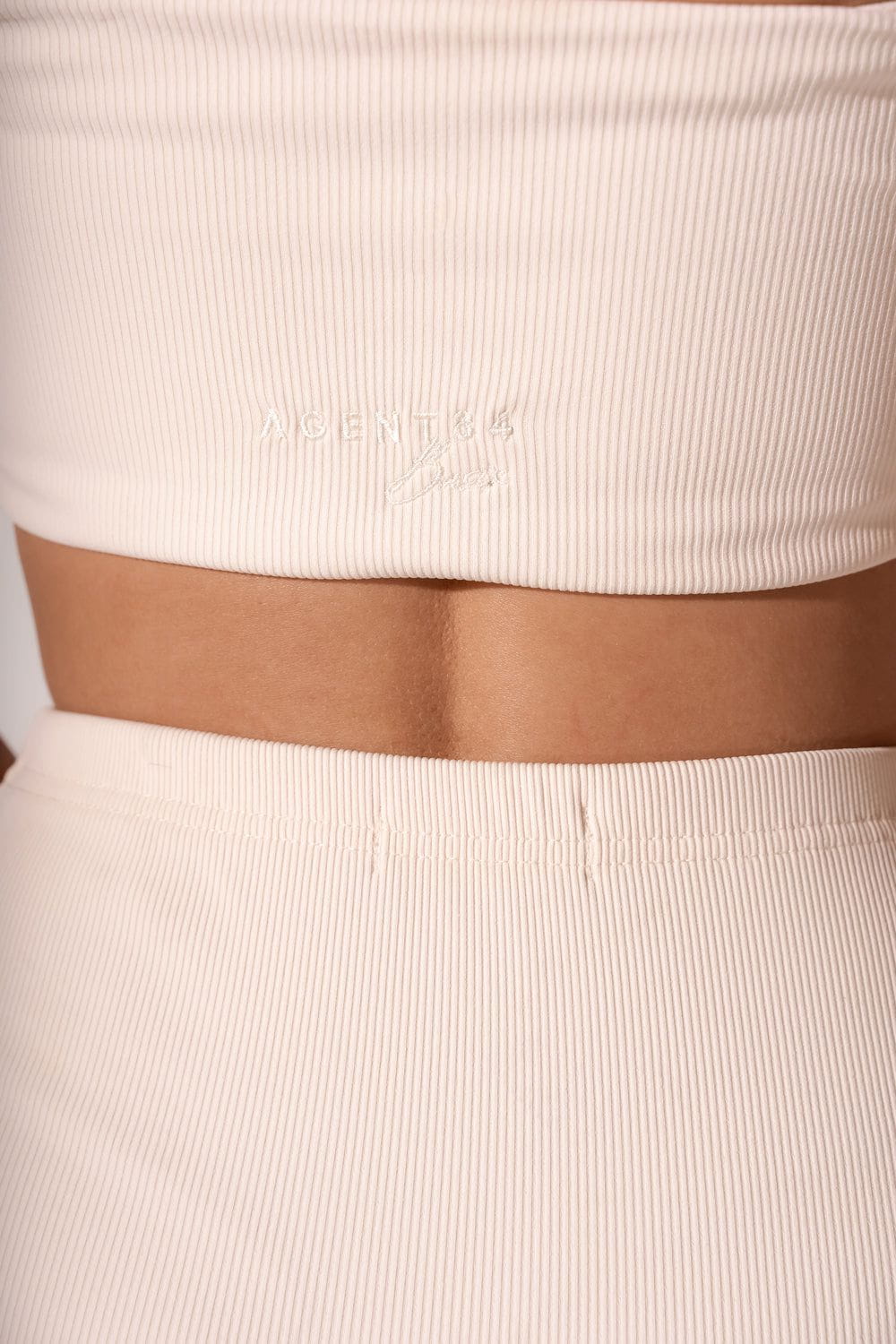 Women's Bandeau Crop Top - Soft Dew Rib Fabric for Summer, Yoga, and Beach Wear