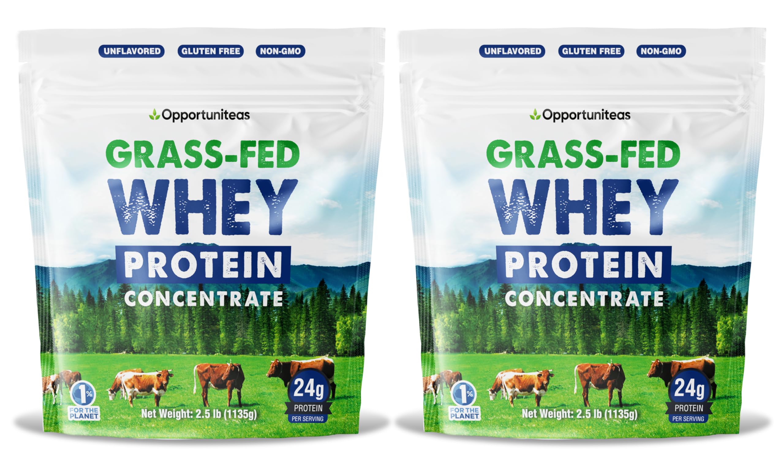 Grass Fed Whey Protein Powder Concentrate - Unflavored & Unsweetened Pure Protein Supplement for Smoothies, Shakes & Baking | Non-GMO, Hormone & Gluten Free | 5lb Bulk Size | Post-Workout Recovery & Healthy Meal Replacement