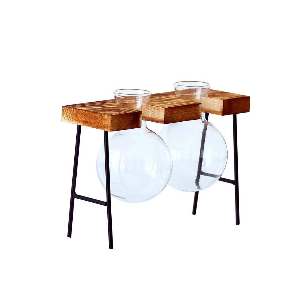 Transparent Wooden Vase Frame - Creative Hydroponic Plant Decor for Coffee Shop, Home & Christmas Tree Ball Decoration | Modern Room Decor | Perfect for Living Room, Office & Gift Giving