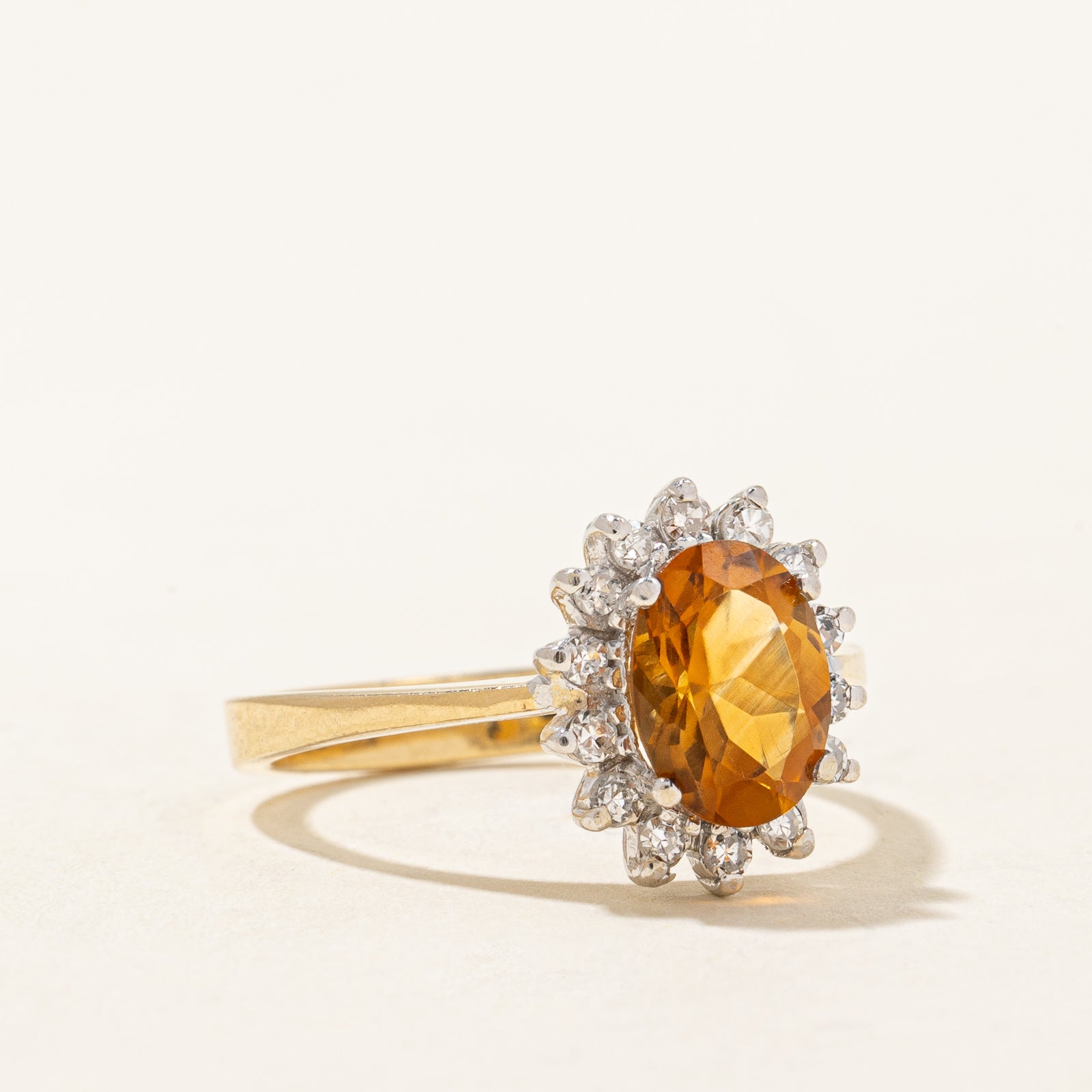 1.14ct Mandarin Citrine & 0.21ctw Diamond Ring - Size 5.75 | Elegant Gemstone Jewelry for Women | Perfect for Weddings, Anniversaries & Special Occasions