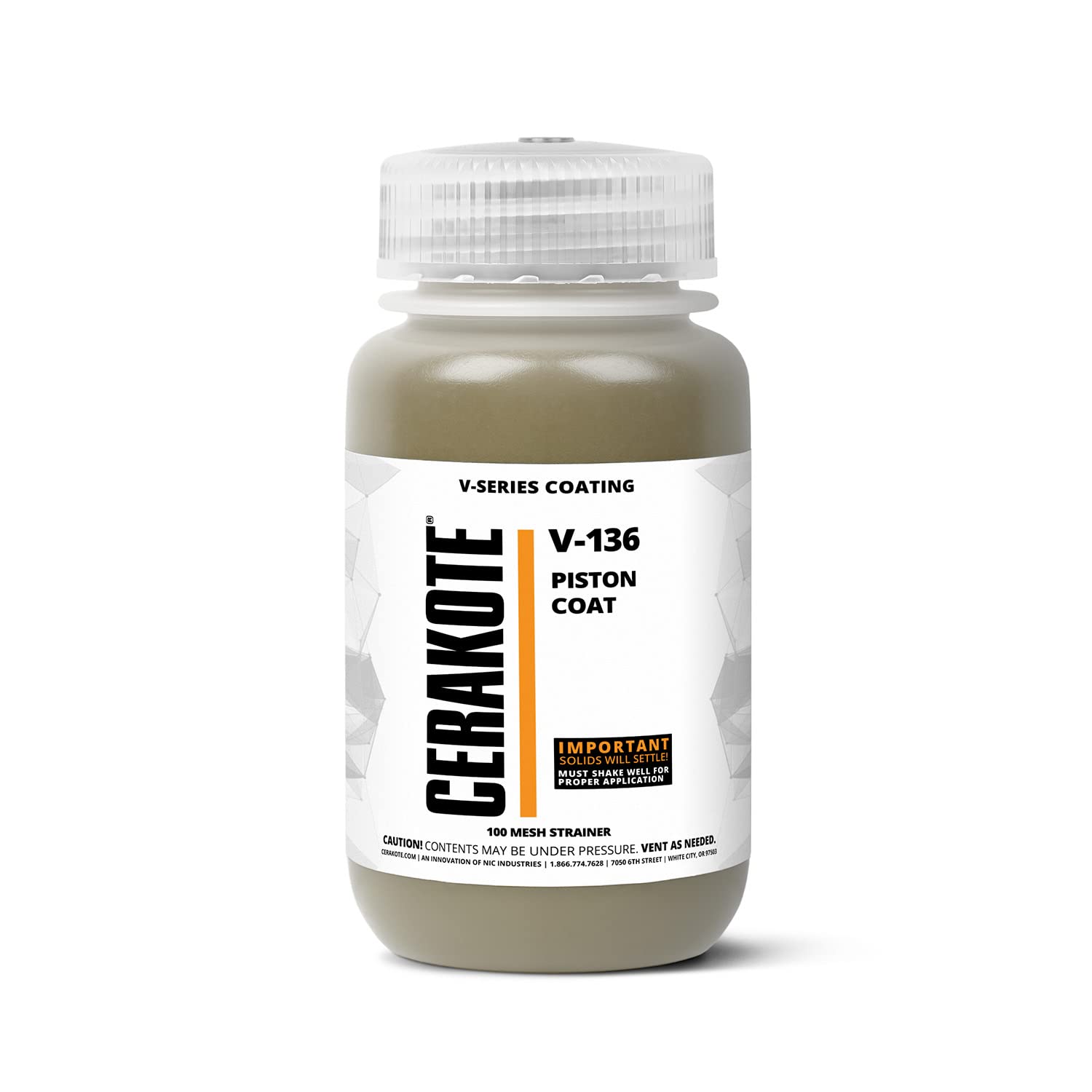 CERAKOTE® V-Series Oven Cure Ceramic Coating (4oz, V-136T) - High Performance Piston Coat for Metals, Polymers & More - Heat Resistant, Durable Finish for Automotive, Firearms & Industrial Applications