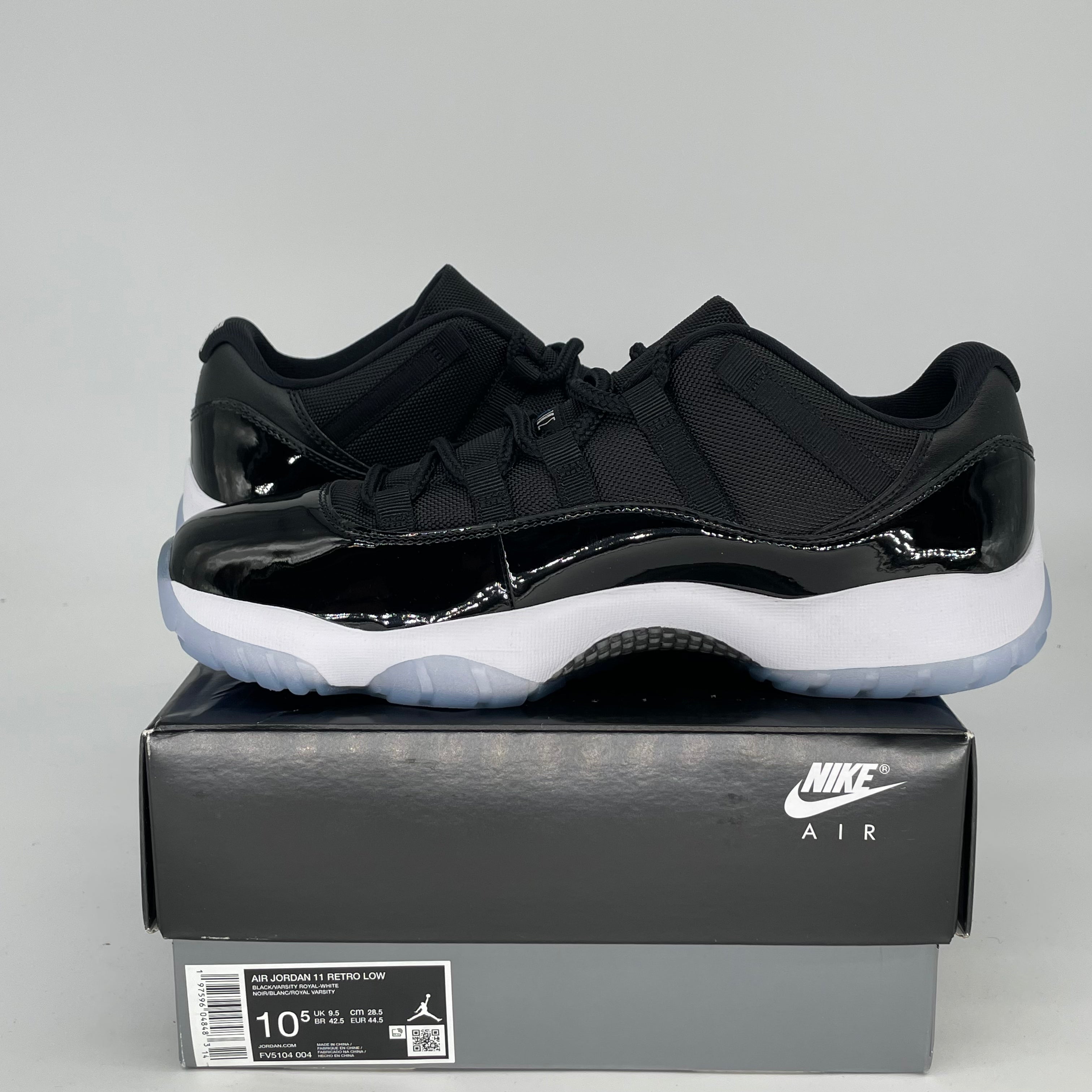 AIR JORDAN 11 LOW SPACE JAM Basketball Shoes Men's Size 10.5/12W Black/White FV5104-004 - Perfect for Streetwear, Casual Outfits & Basketball Games