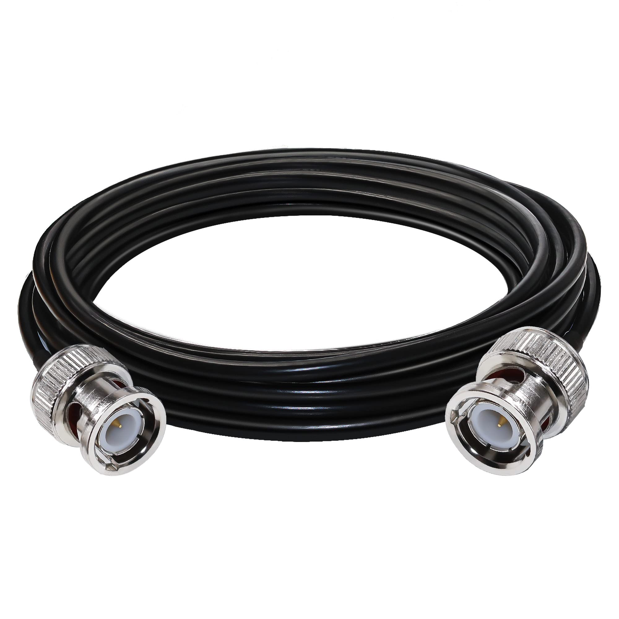 TUOLNK BNC Cable RG58 Extension Cable - BNC Male to BNC Male Jumper Low Loss 50 Ohm Coaxial Cable (16.4FT/5M) for CB Radio, WiFi Antenna, Walkie Talkie, Two-Way Radio - Perfect for Communication Systems, Security Cameras, and Ham Radio Setups