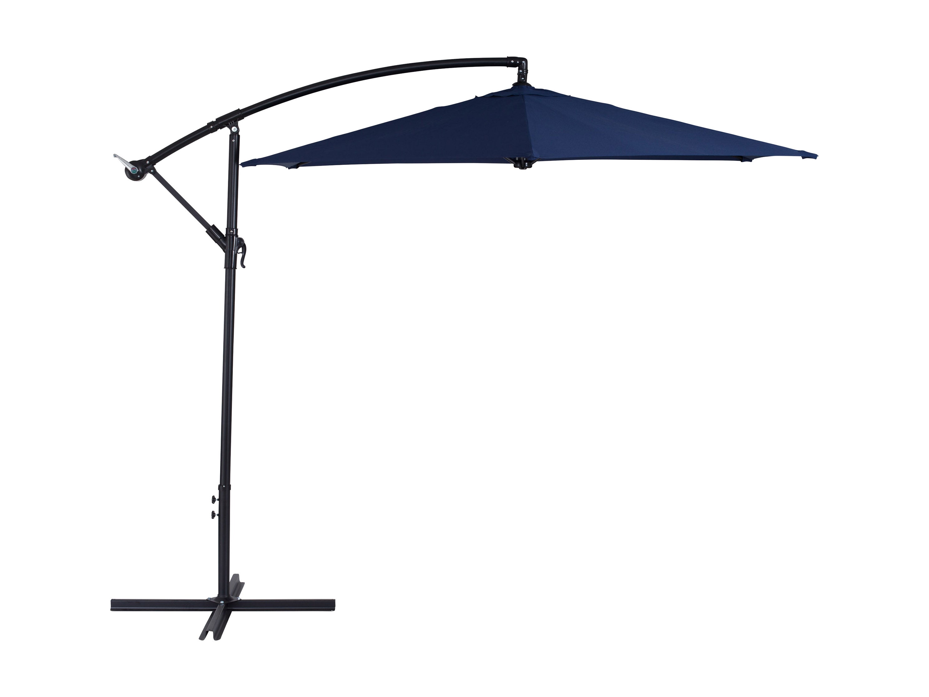 9ft Navy Blue Cantilever Umbrella - Heavy Duty Outdoor Patio Umbrella with Wind Vent for Garden, Poolside & Backyard - Perfect for Sun Protection and Outdoor Relaxation