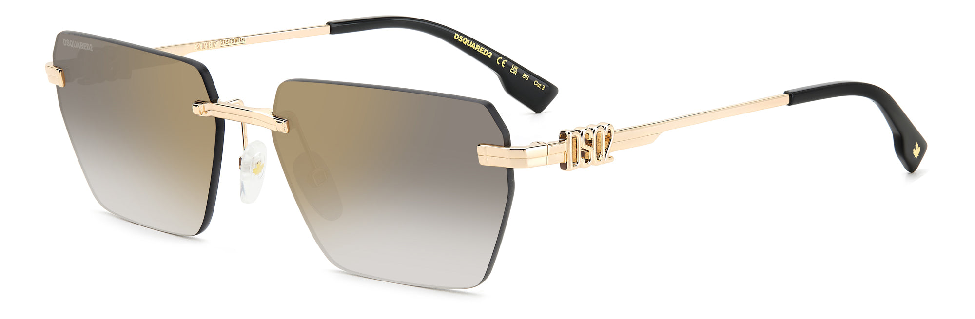 DSQUARED2 D2 0102/S Sunglasses - Polarized UV Protection Aviator Style for Men & Women - Perfect for Driving, Outdoor Sports & Fashion Accessories