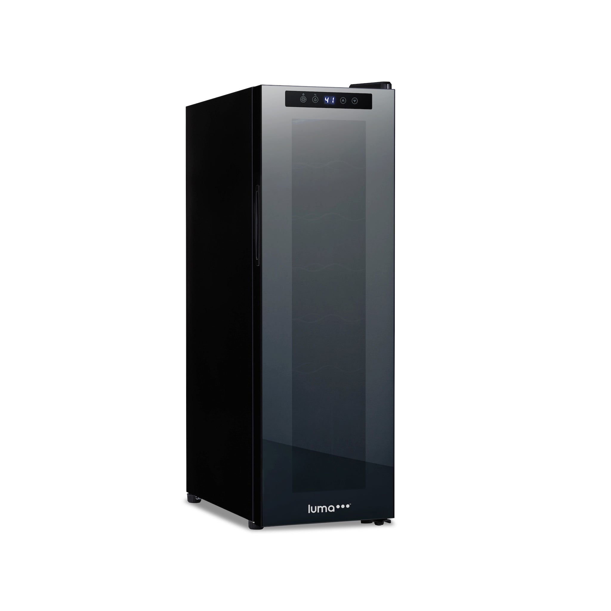 Luma® 12 Bottle 9.9 Black Freestanding Wine Cooler Refrigerator - Perfect for Home Bar, Kitchen, or Dining Room Wine Storage