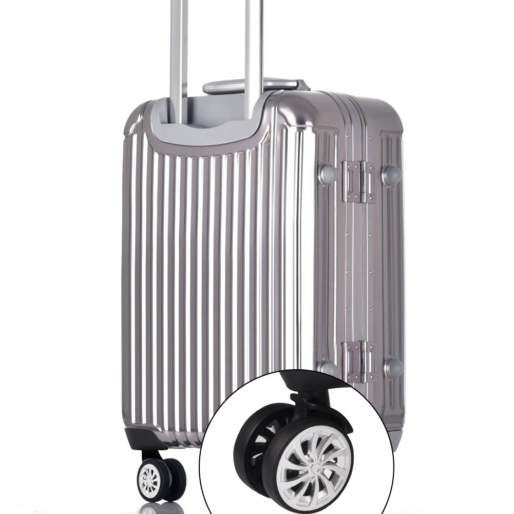 Premium 360° Swivel Trolley Wheels for Luggage - Durable Plastic Fan-Style Replacement Suitcase Wheels (A57 Model) - Perfect for Travel, Business Trips & Airport Use