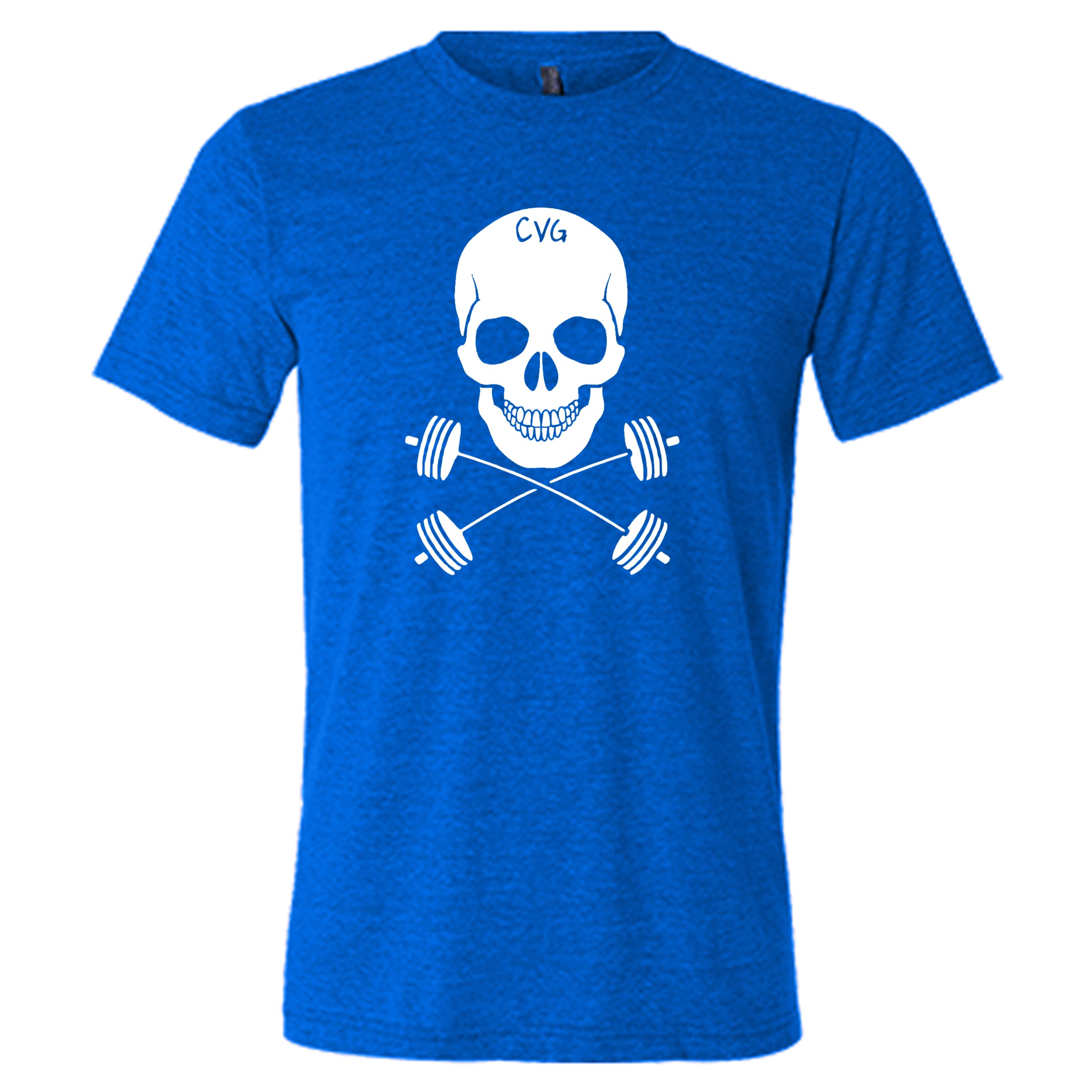 Skull & Barbell Crossbones Graphic T-Shirt - Unisex Cotton Tee for Gym, Workout & Casual Wear