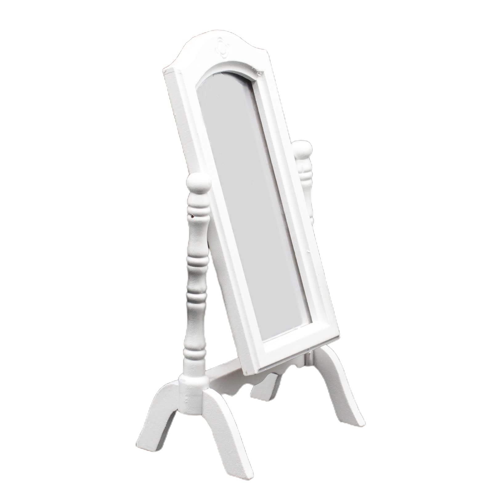 SONGBIRDTH 1/10 Scale Dollhouse Miniature Accessories Set - White Dressing Mirror & Furniture for Realistic Doll House Scenes | Perfect for DIY Miniature Projects, Dollhouse Decor, and Collectors