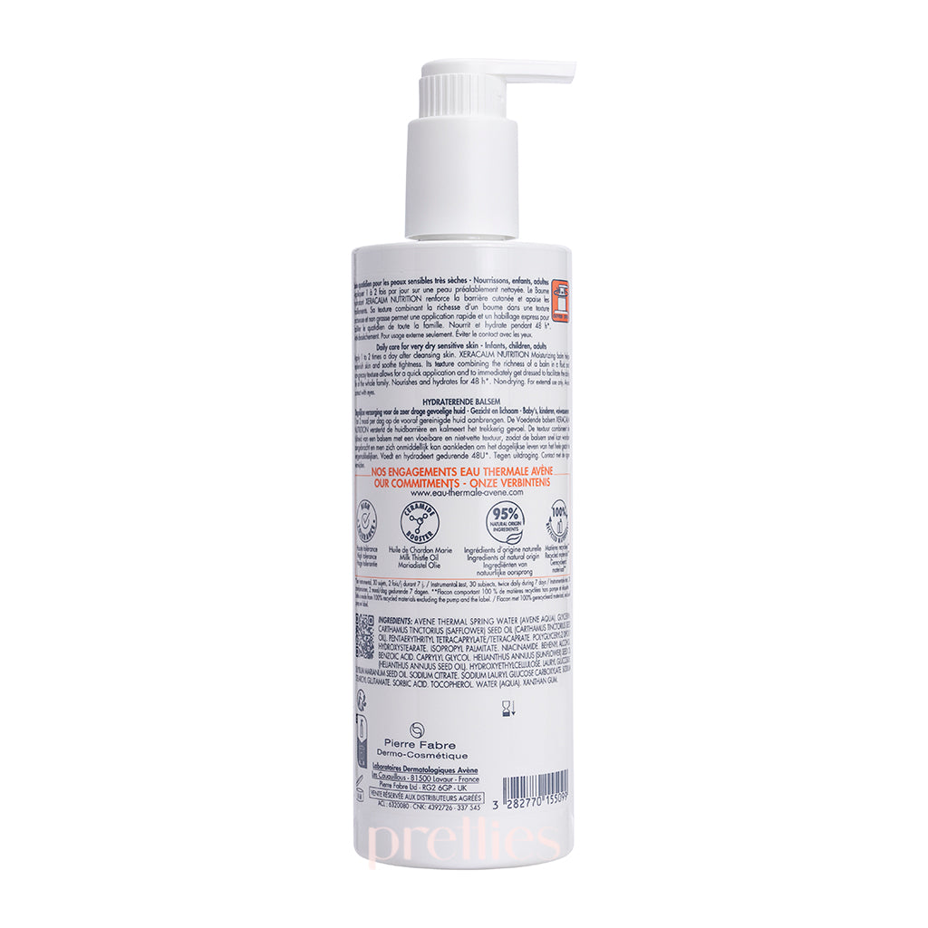 Avene XeraCalm Nutrition Moisturizing Balm 400ml - Soothing Dry Skin Relief for Face & Body - Perfect for Eczema-Prone & Sensitive Skin Care Routine