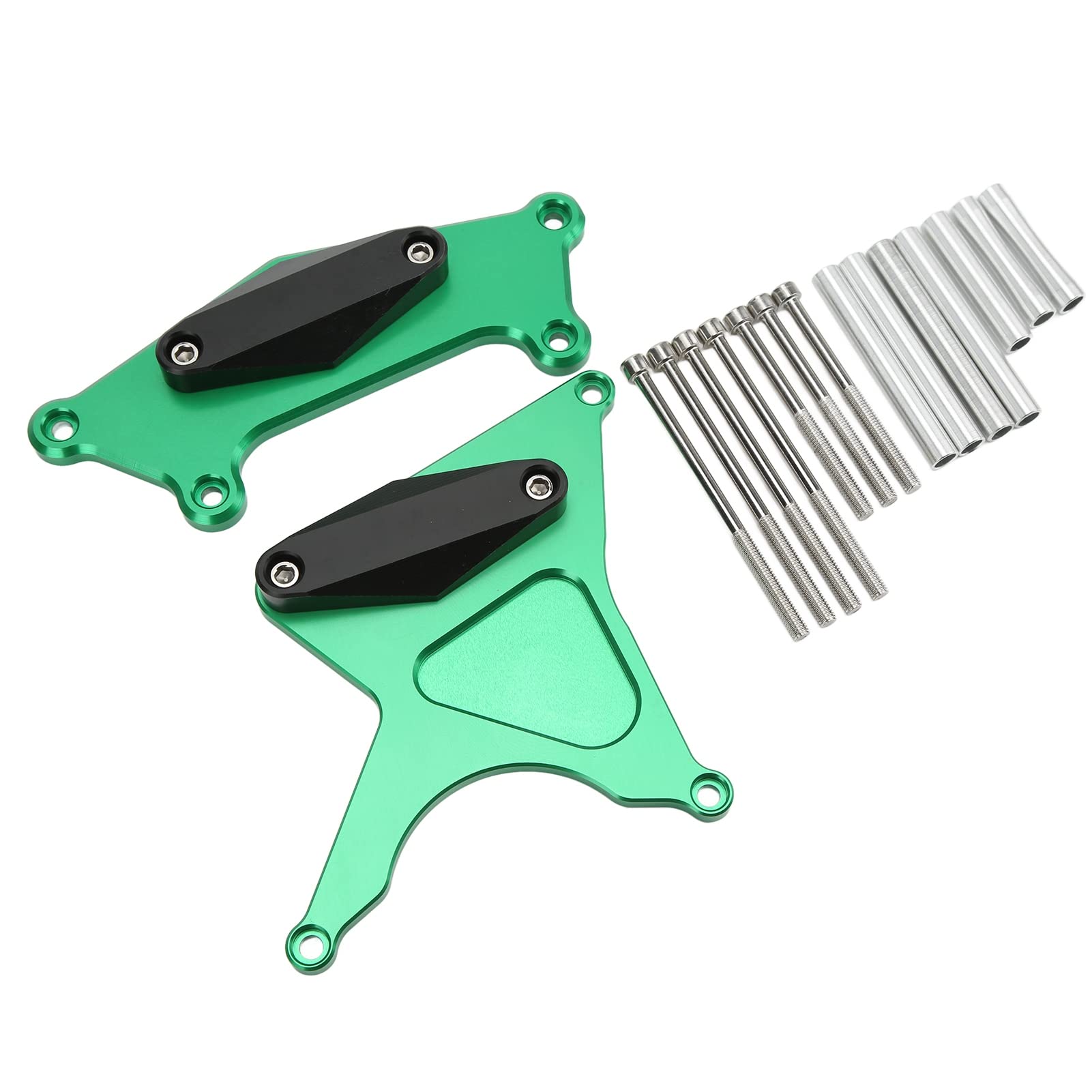 High Strength CNC Aluminum Alloy Motorcycle Engine Crash Guards (2pcs) - Rustproof Gear Box Cover for Bike Protection - Durable Green Motorcycle Accessories for Off-Road, Street & Adventure Riding