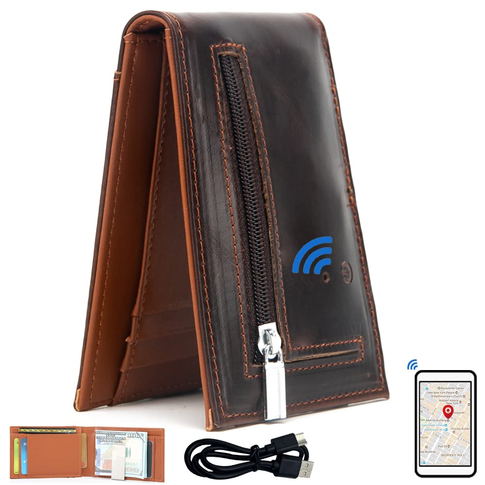 Slim Anti-Lost Bluetooth Wallet for Men - Track Cards & Keys