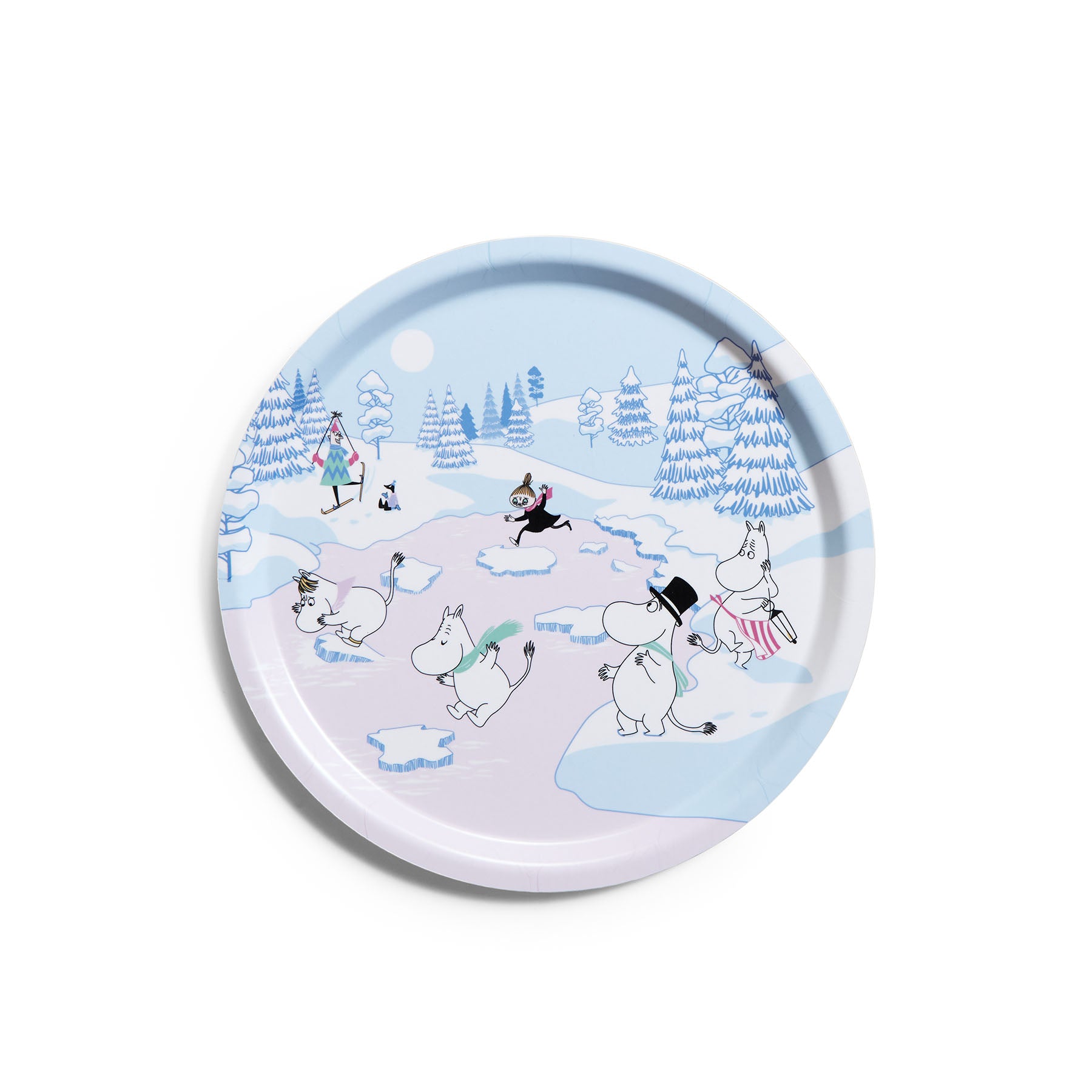 Moomin Winter Tray - Nordic Style Bamboo Serving Platter for Cheese, Desserts & Appetizers | Perfect for Holiday Parties, Christmas Decor & Cozy Home Entertaining