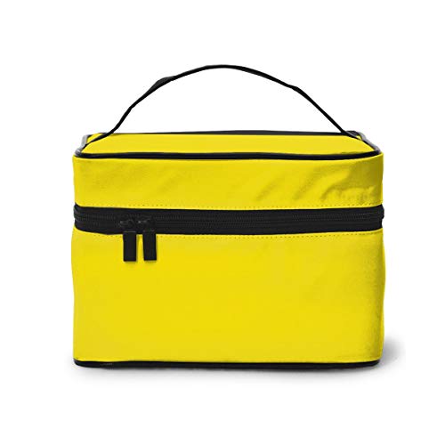 TJNMU Yellow Waterproof Travel Toiletry Bag for Women & Men - Large Cosmetic Organizer with Hanging Hook - Perfect for Makeup, Grooming Kit, Shampoo & Toiletries (375) | Ideal for Vacation, Camping & Gym Essentials