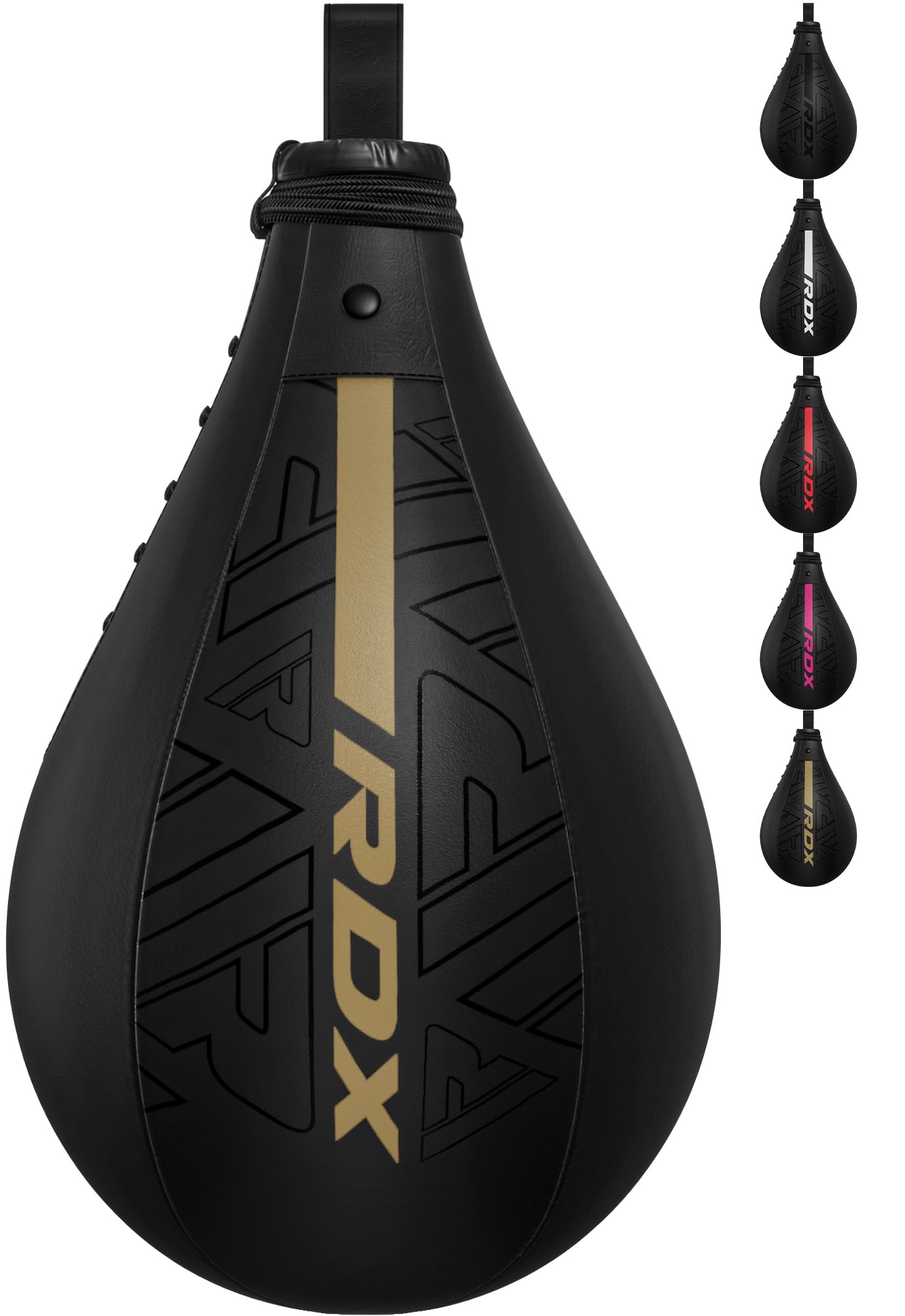 RDX Speed Bag Boxing Ball and Swivel Set - Premium Maya Hide Leather Punching Bag for MMA, Muay Thai, Boxing Training | Includes Additional Bladder | Perfect for Home Gym, Martial Arts Workout & Cardio Exercise | Ideal for Fighters, Athletes & Fitness Enthusiasts