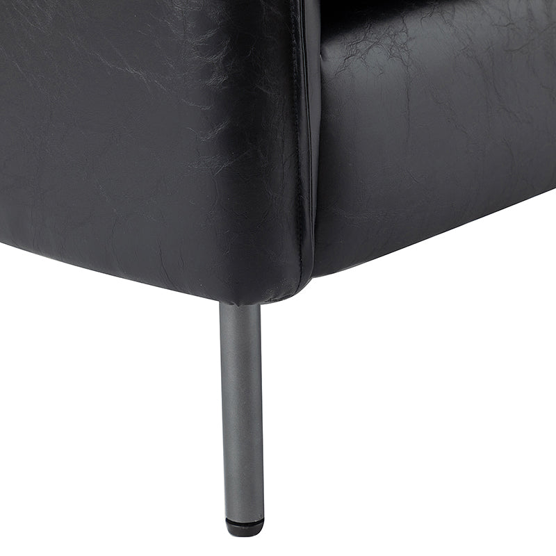 Felix Faux Leather Armchair - Modern PU Leather Accent Chair for Living Room, Office & Lounge - Comfortable Mid-Century Style Seating for Home Decor