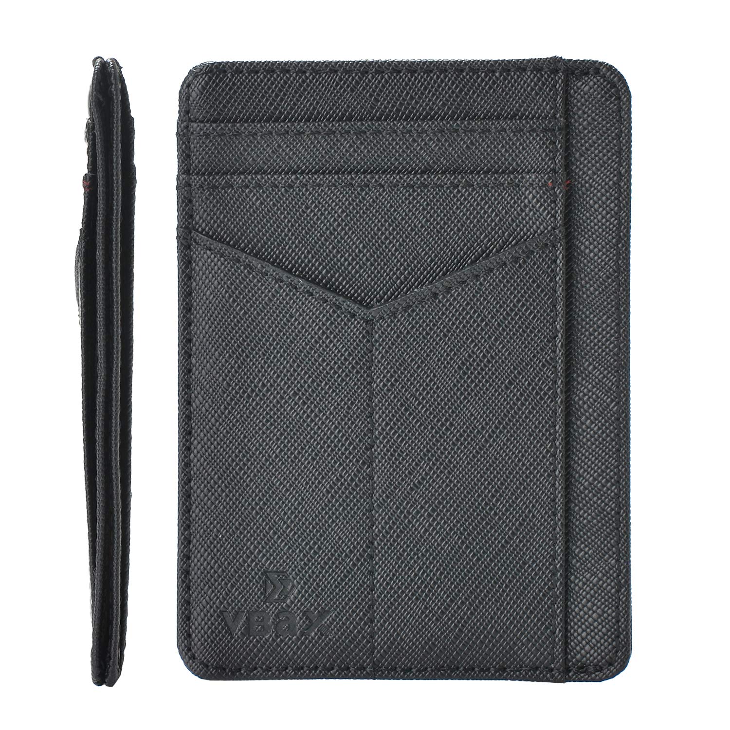 Slim RFID Wallet for Men & Women - 8 Card Slots, Carbon Fiber Leather for Travel & Daily Use