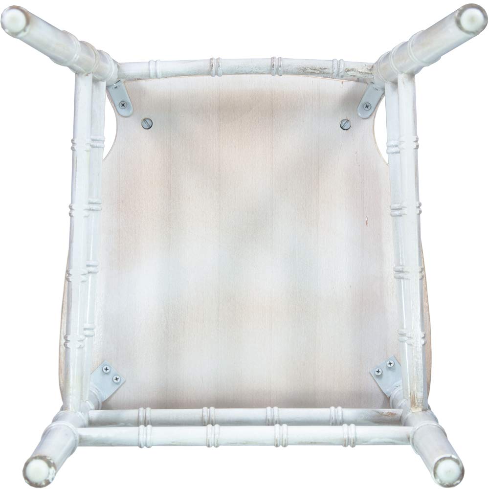 Flash Furniture Advantage Lime Wash Chiavari Chair - Lightweight Stackable Event Chairs for Weddings, Banquets & Parties - Elegant White Wooden Seat with Sturdy Metal Frame