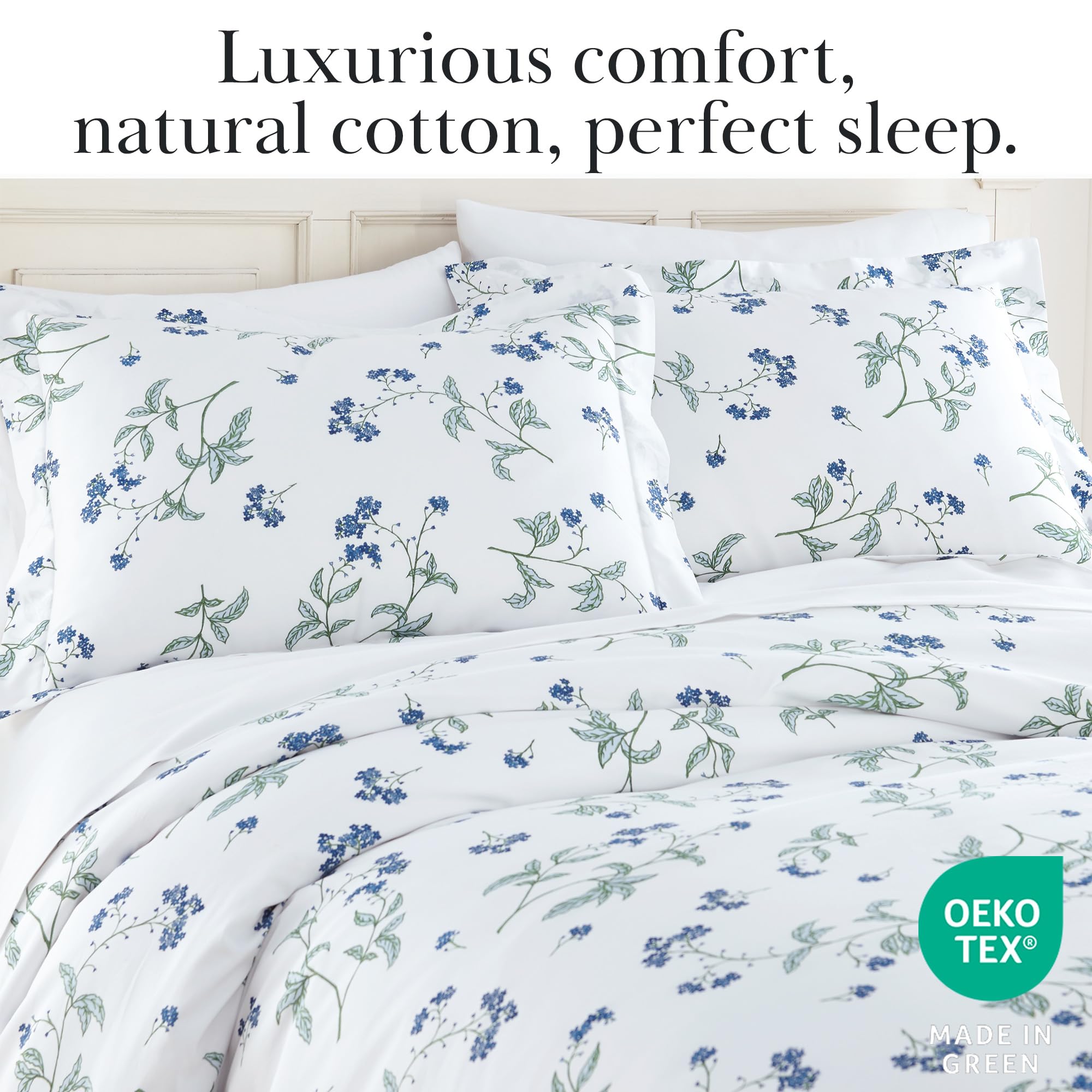 Premium 100% Cotton King Size Duvet Cover - 300 Thread Count Sateen Weave, Hotel Luxury Collection, California King Comforter Cover, Machine Washable, White - Perfect for Master Bedrooms & Guest Rooms